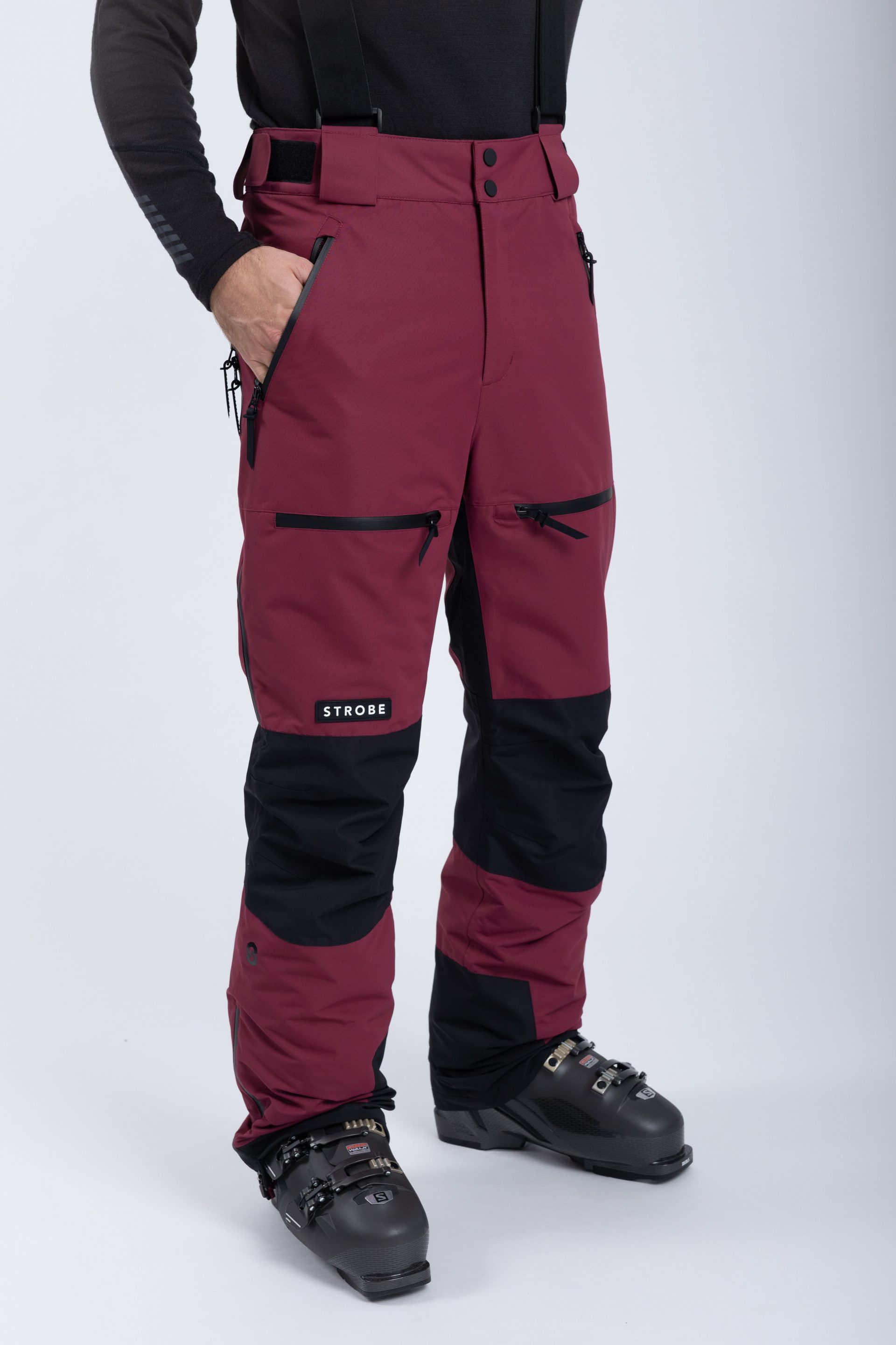 Lynx Ski Pants Burgundy - Men's